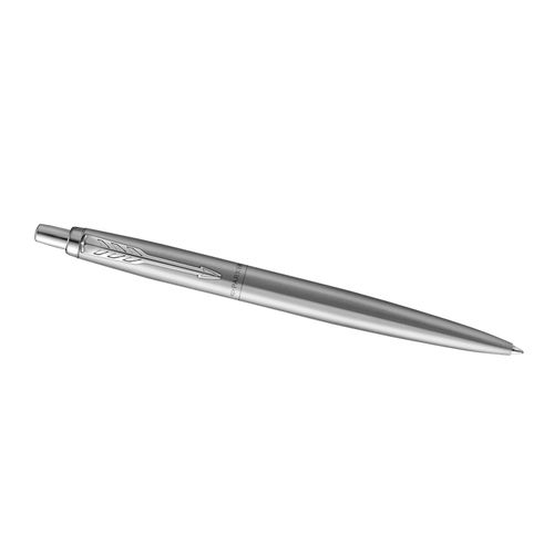 Parker Ballpoint Pen Jotter XL Monochrome Stainless Steel Barrel Chrome Trim Blue Ink