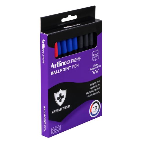 Artline Supreme Ballpoint Pen Assorted Pack 10