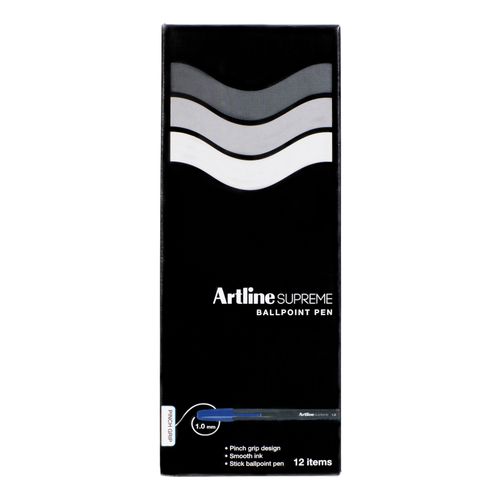 Artline Supreme Ballpoint Pen Blue Box 12