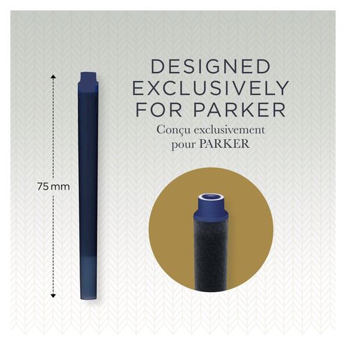 Parker Quink Permanent Blue Ink Cartridge Pack of 5