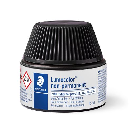 Staedtler Lumocolor Non-Permanent Refill Pot 487 15 Black Each