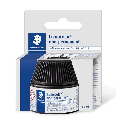 Staedtler Lumocolor Non-Permanent Refill Pot 487 15 Black Each