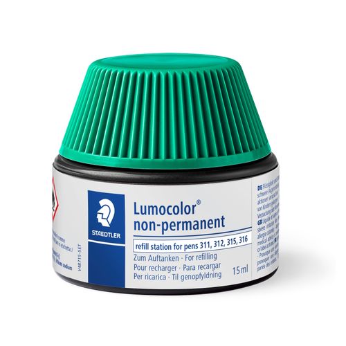 Staedtler Lumocolor Non-Permanent Refill Pot 487 15 Green Each