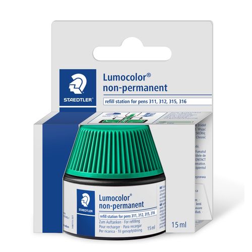 Staedtler Lumocolor Non-Permanent Refill Pot 487 15 Green Each