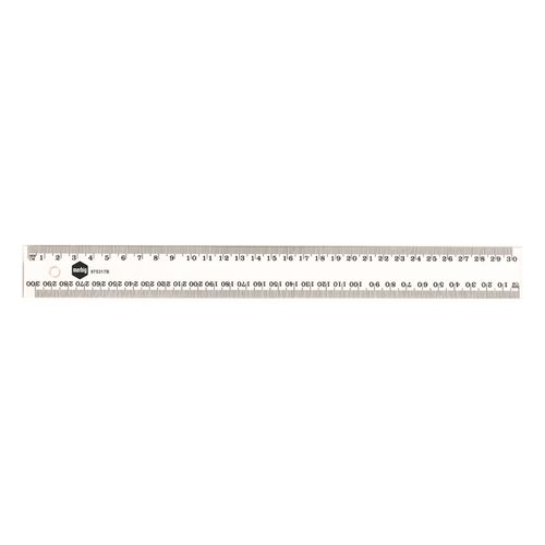 Marbig Ruler 30cm Plastic Clear