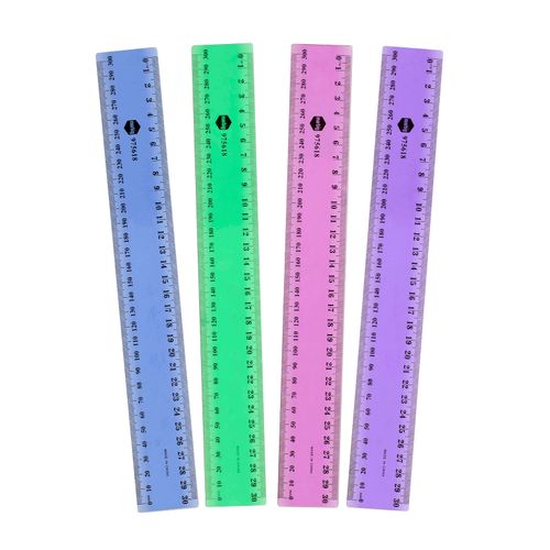 Marbig Ruler 30cm Plastic Fluorescent