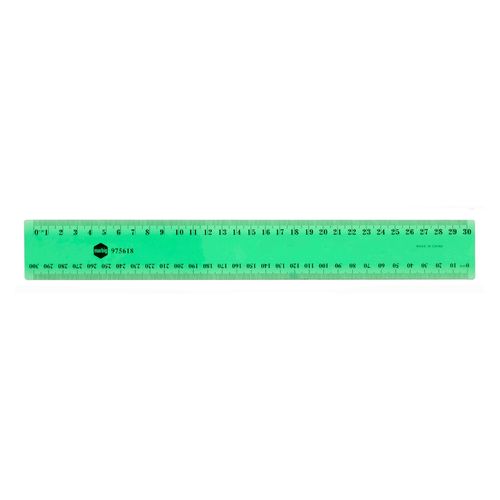 Marbig Ruler 30cm Plastic Fluorescent