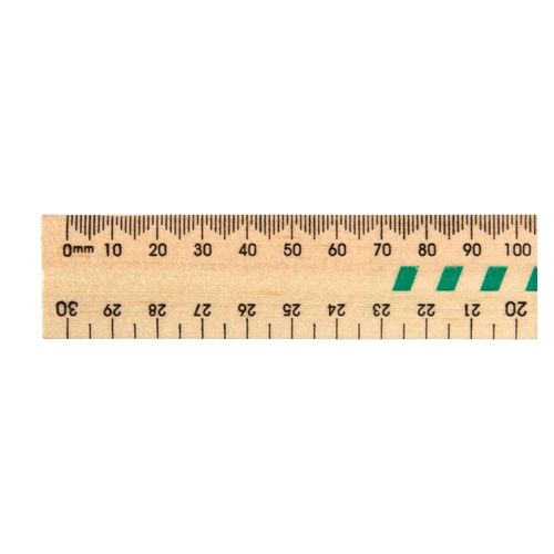 Celco Wooden Ruler 30cm Unpolished