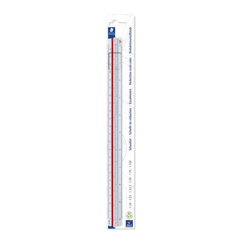 Staedtler Triangular Scale Ruler 30cm Din 1:20:25:331/3:50:75:100