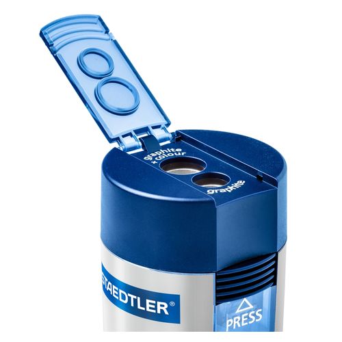 Staedtler 2 Hole Pencil Sharpener Metal Barrel Each