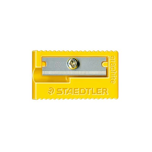 Staedlter 1 Hole Pencil Sharpener Plastic Wedge Assorted Colours Pack 100