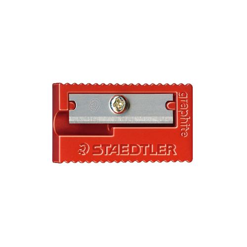 Staedlter 1 Hole Pencil Sharpener Plastic Wedge Assorted Colours Pack 100