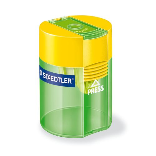 Staedlter 1 Hole Pencil Sharpener Plastic Barrel Assorted Colours Pack 10