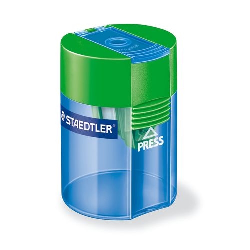Staedlter 1 Hole Pencil Sharpener Plastic Barrel Assorted Colours Pack 10
