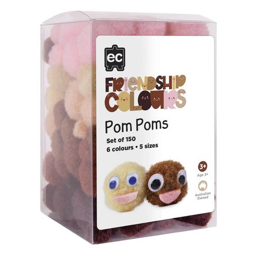 EC Friendship Colour Pom Pom Pack of 150