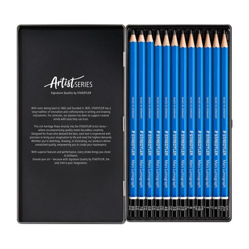 Staedtler Mars Lumograph Pencil 100 Assorted Degrees Tin 12