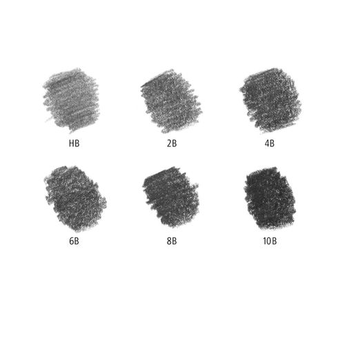 Staedtler Mars Lumograph Pencil 100 Pure Graphite Assorted Grades Tin 6