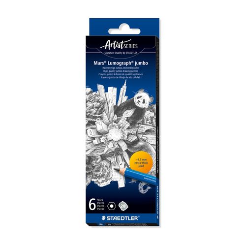 Staedtler Mars Lumograph Jumbo Pencil 100J 2B Box 6