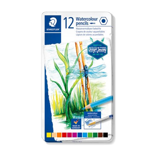 Staedtler Watercolour Pencils Assorted Colours Tin 12