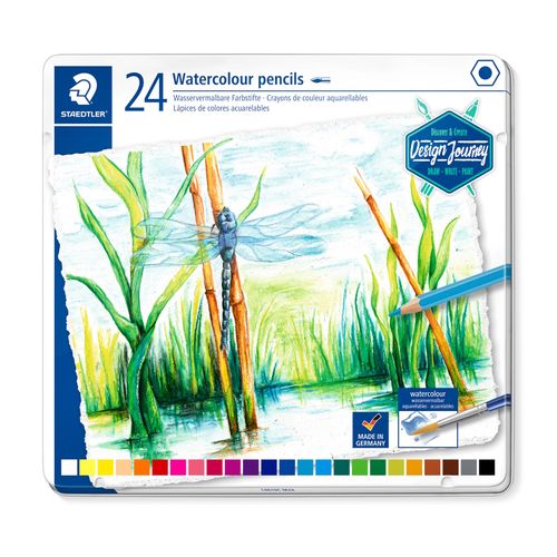 Staedtler Watercolour Pencils Assorted Colours Tin 24