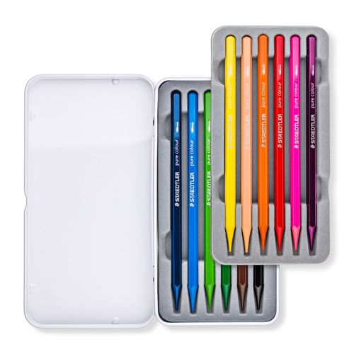 Staedtler Watercolour Full Lead Pencils Assorted Colours Tin 12