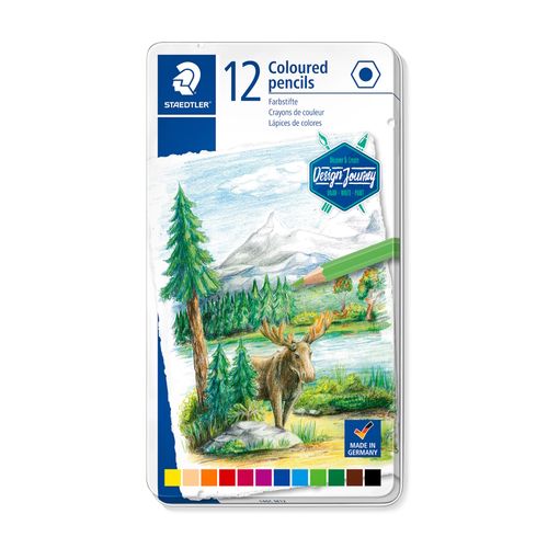 Staedtler Coloured Pencils Assorted Colours Tin 12