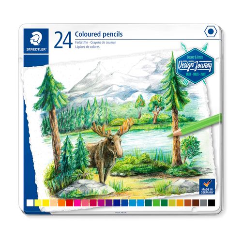 Staedtler Coloured Pencils Assorted Colours Tin 24