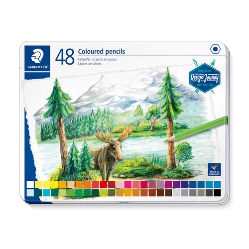 Staedtler Coloured Pencils Assorted Colours Tin 48