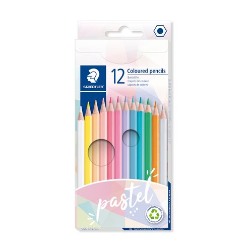 Staedtler Pastel Coloured Pencils Assorted Box 12