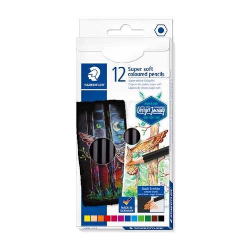Staedtler Super Soft Coloured Pencils Assorted Box 12