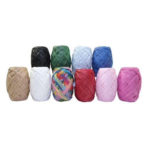Rainbow Paper Raffia 10m Roll Assorted Colours Pack 20