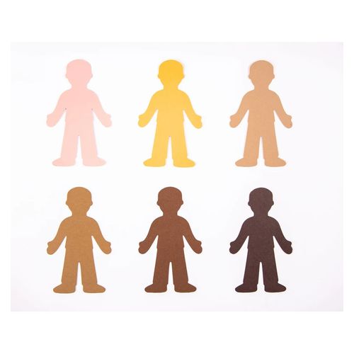 EC Friendship Colour Paper People Shapes Class Set 144