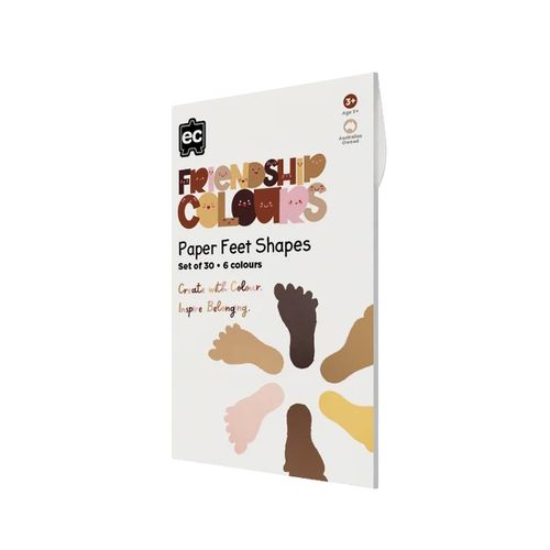 EC Friendship Colour Paper Feet Shape 30pcs