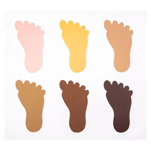EC Friendship Colour Paper Feet Shape 30pcs