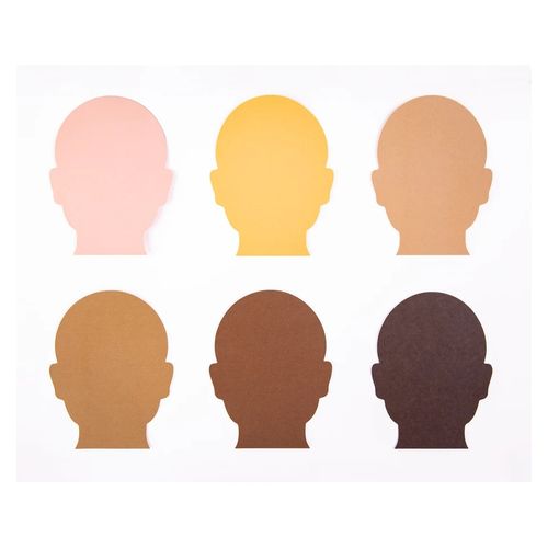 EC Friendship Colour Paper Heads Shape 30pcs