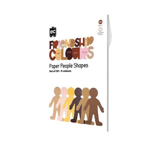 EC Friendship Colour Paper People Shapes 30pcs
