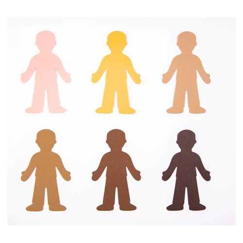 EC Friendship Colour Paper People Shapes 30pcs