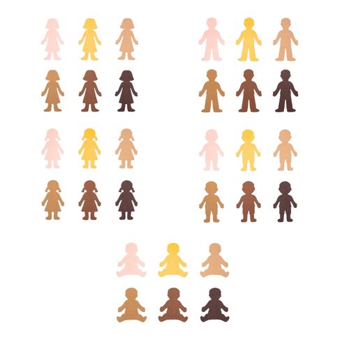 EC Friendship Colour Paper Family Shapes 150pcs