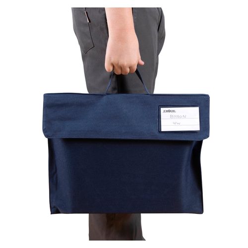 Celco Library Bag Hook And Loop Closure And Name Badge 290x370mm Navy