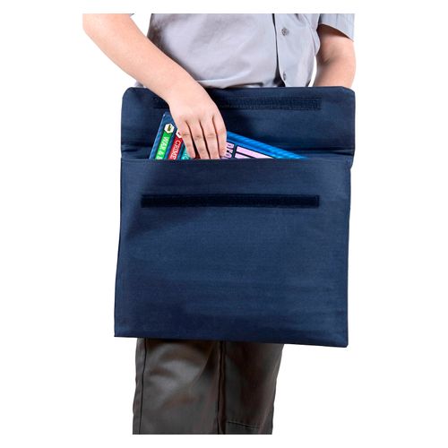 Celco Library Bag Hook And Loop Closure And Name Badge 290x370mm Navy