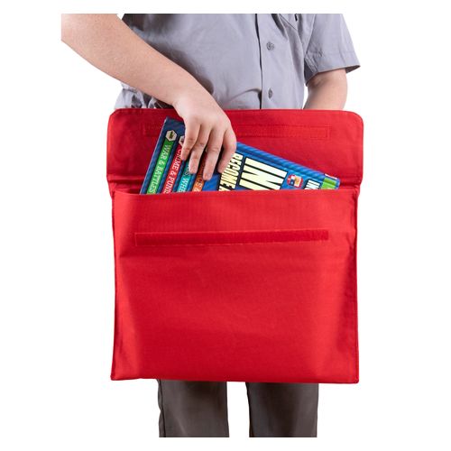 Celco Library Bag Hook And Loop Closure And Name Badge 290x370mm Red
