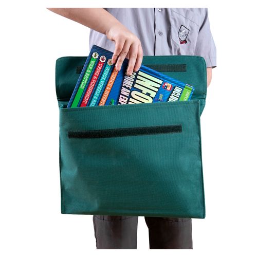 Celco Library Bag Hook And Loop Closure And Name Badge 290x370mm Green