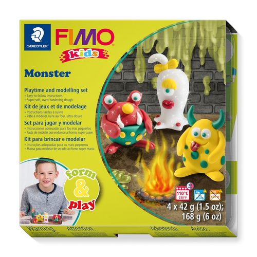 Fimo Kids Form and Play Modelling Clay Monster 4x42gm