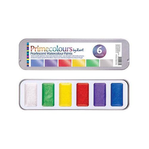 Zart Primecolours Pearlescent Watercolour Paints Set 6