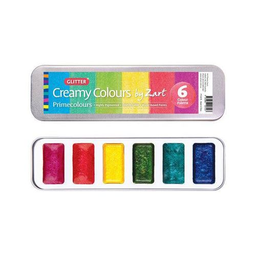 Creamy Colours Watercolour by Zart Glitter Set 6