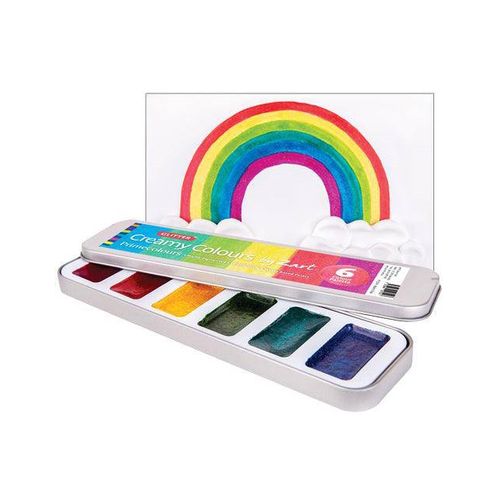 Creamy Colours Watercolour by Zart Glitter Set 6