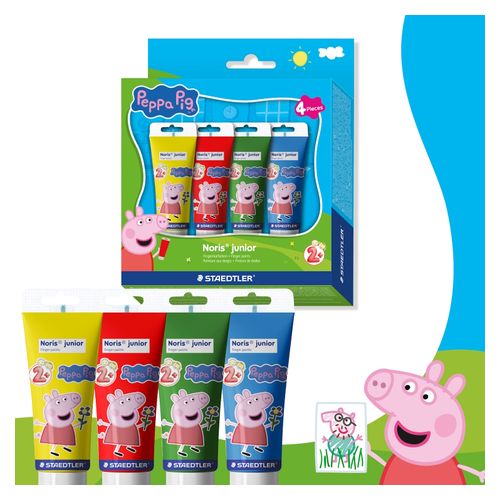 Staedtler Peppa Pig Noris Junior Finger Paint 75ml Pack of 4