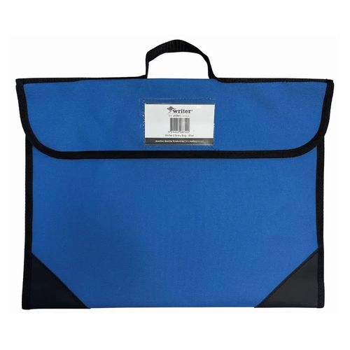 Writer Library Bag Hook And Loop Closure And Name Badge 390x285mm Blue