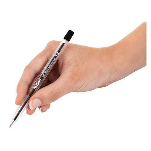 Artline Smoove Ballpoint Pen Medium Black Box 12