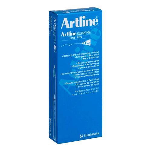 Artline Supreme Fineliner 0.4mm Black Box 12
